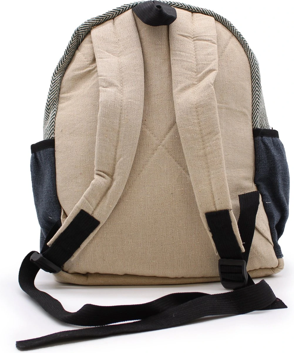 Kleine Hennep Rugzak - Rugtas - Touw- En Zakkenstijl - 30x22x7cm 5 Kleine Hennep Rugzak - Rugtas - Touw- En Zakkenstijl - 30x22x7cm - Afbeelding 3