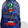 Merkloos Tijd Voor BRAWL | Brawl Stars Rugzak| Rugtas| Schooltas| Nieuwste Game | New Backpack | Black Blue -Tas Kortingswinkel 1002x1200 9
