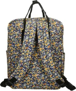 Enrico Benetti San Jose Rugzak - 13" Laptop - 10.5 Liter - 46212 - Blauw Met Madeliefjes -Tas Kortingswinkel 1004x1200