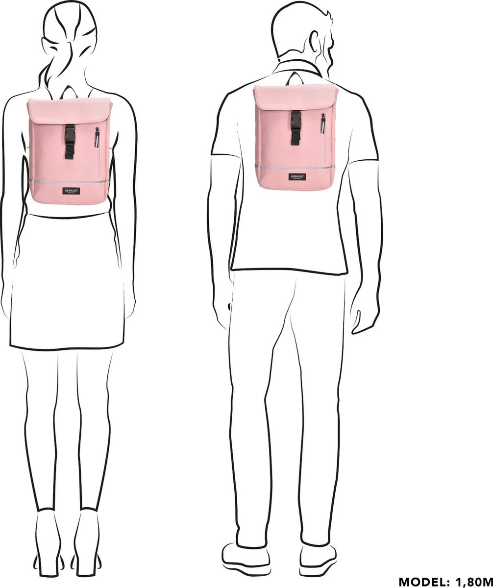 Beagles Originals Waterproof Originals Rugzak Tablet - Roze 4 Beagles Originals Waterproof Originals Rugzak Tablet - Roze - Afbeelding 2