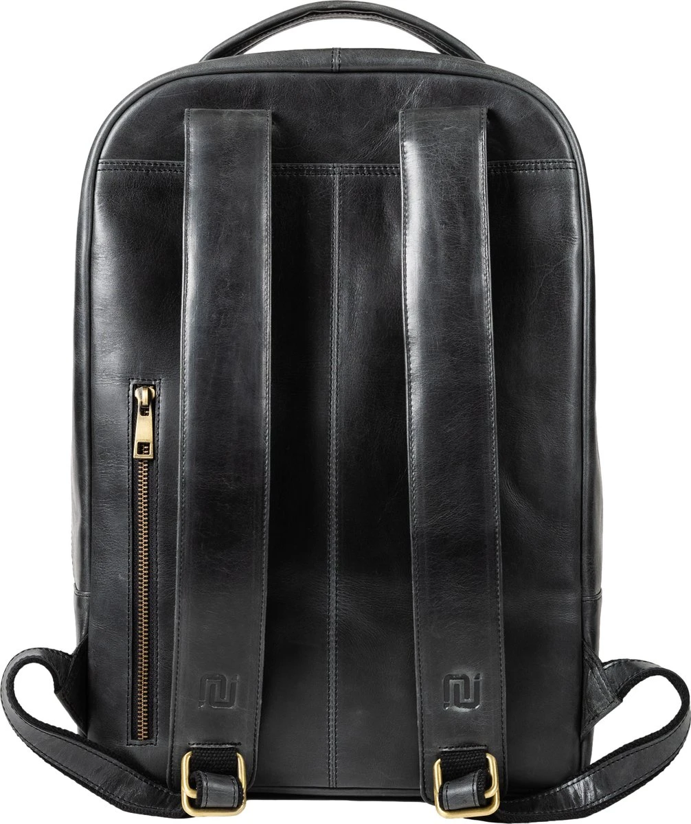 NEGOTIA Alpha - Leren Laptop Rugzak Dames En Heren - Leren Rugtas - 100% Luxe Top-Grain Leer - Zwart 11 NEGOTIA Alpha - Leren Laptop Rugzak Dames En Heren - Leren Rugtas - 100% Luxe Top-Grain Leer - Zwart - Afbeelding 9