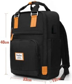 Rugzak Met Laptopvak - Rugzak Van 30 Liter Voor Heren / Dames - Waterdichte Rugzak Voor School / Werk / Reizen - Zwart Maat L -Tas Kortingswinkel 1017x1200 1