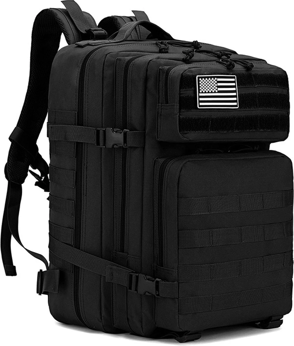 Merkloos Leger Rugzak - 45L - Camouflage - Militaire Tactische Tassen Voor Heren - Voor De Jacht - Voor Trekking - Rugzak - Waterdicht - Bug Out Bag - Airsoft - Zwart 3 Merkloos Leger Rugzak - 45L - Camouflage - Militaire Tactische Tassen Voor Heren - Voor De Jacht - Voor Trekking - Rugzak - Waterdicht - Bug Out Bag - Airsoft - Zwart