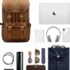 Outdoor Canvas Rugzak, Waterdichte Reizen Wandelen Camping Rugzak Tas, Grote Casual Dag Rugzak, College School Rugzak, Schoudertas Voor 15" Laptop-tablets -Tas Kortingswinkel 1045x1200 4