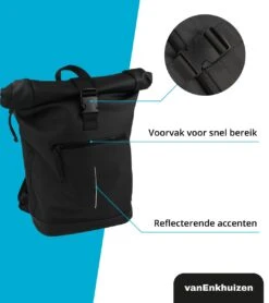 Rugzak Jongens - Rugzak Met Laptopvak 15,6 Inch - 20 Liter - Waterafstotend En Thermo Materiaal - Zwart -Tas Kortingswinkel 1067x1200