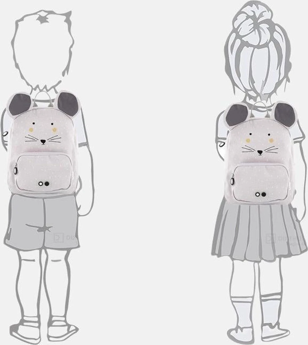 Trixie Kinderrugzak / Rugzak / Schooltas - Rugtas - 3 Liter - Katoen - Paars 10 Trixie Kinderrugzak / Rugzak / Schooltas - Rugtas - 3 Liter - Katoen - Paars - Afbeelding 8