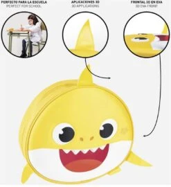 3D-Kinderrugzak Baby Shark Geel (30 X 28 X 9 Cm) -Tas Kortingswinkel 1098x1200 2