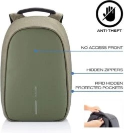 XD Design Bobby Hero Regular - Anti-Diefstal Rugzak 18 Liter - Groen -Tas Kortingswinkel 1123x1200 2