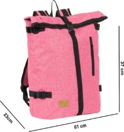 New Rebels® Heaven - Rugtas - Roze - 13.313121087.9 - 31x15x53cm - Rugzak / Backpack -Tas Kortingswinkel 1124x1200 2