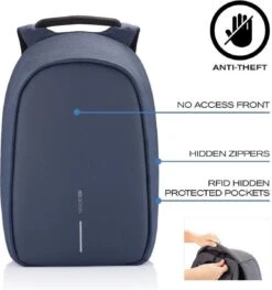 XD Design Bobby Hero Small - Anti-Diefstal Rugzak 11.5 Liter -Navy -Tas Kortingswinkel 1125x1200