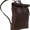 Grayham Franklin Leren Roll-top Rugzak - Donkerbruin - Met Laptopvak - 100% Leer -Tas Kortingswinkel 1129x1200