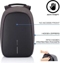 XD Design Bobby Hero Small - Anti-Diefstal Rugzak 11.5 Liter - Zwart -Tas Kortingswinkel 1131x1200