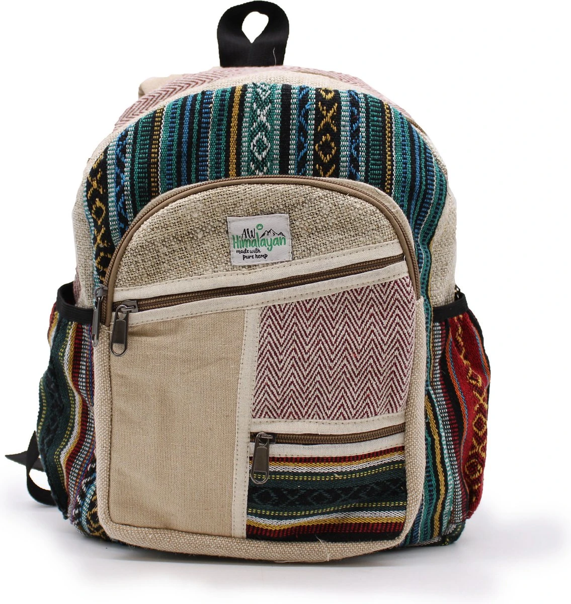 Kleine Hennep Rugzak - Rugtas - Zigzag-ritsen - 30x22x7cm 8 Kleine Hennep Rugzak - Rugtas - Zigzag-ritsen - 30x22x7cm - Afbeelding 6