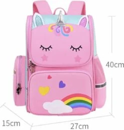 Unicorn Speelgoed - Schooltas Meisje - Unicorn Cape + Masker- 3D Sleutelhanger - Kinderrugzak - Rugtas Meisje - Roze - Blauw - 40 X 27 X 15 Cm -Tas Kortingswinkel 1144x1200 9