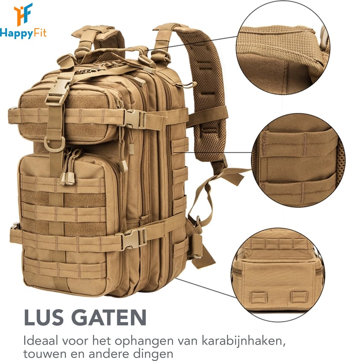 Brandie® - Tactische Rugzak 30L - Hydratatie-compatibele Rugzak - Lichtgewicht - Multifunctioneel - Comfortabel In Gebruik - Voor Buiten Wandelen Kamperen Trekking Jagen - Waterdichte Tas - Zwart 4 Brandie® - Tactische Rugzak 30L - Hydratatie-compatibele Rugzak - Lichtgewicht - Multifunctioneel - Comfortabel In Gebruik - Voor Buiten Wandelen Kamperen Trekking Jagen - Waterdichte Tas - Zwart - Afbeelding 2