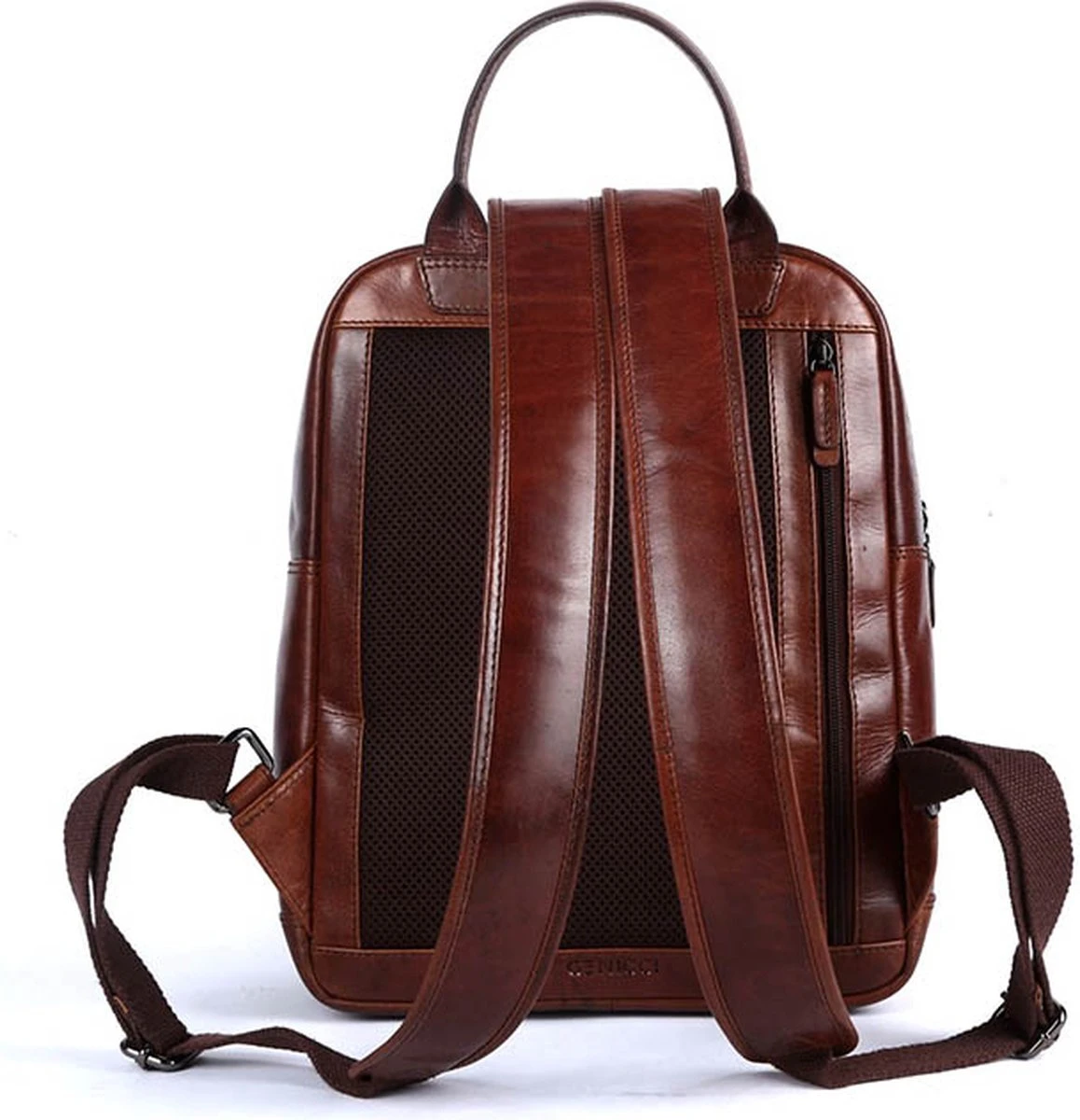 Genicci Amsterdam Rugzak - Cognac 11 Genicci Amsterdam Rugzak - Cognac - Afbeelding 9