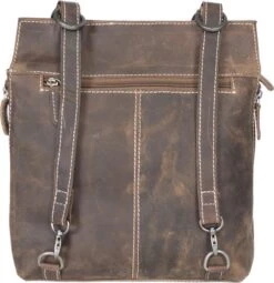 Rugtas Leer Of Schoudertas Leer Cognac - Rugzak Leer Anti-Diefstal - Groter Te Maken Met 2 Zij Ritsen -Tas Kortingswinkel 1163x1200 1