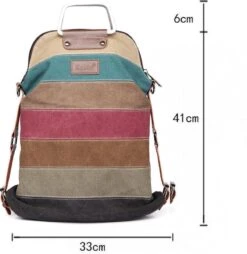 Miss Lulu Dames Handtas - Schoudertas - Rugtas Met Regenboogpatroon – Schooltas – Laptoptas (E1711) -Tas Kortingswinkel 1166x1200 1