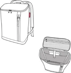 Reisenthel Overnighter-Backpack Rugzak M - 13L Twist Silver Grijs -Tas Kortingswinkel 1168x1200