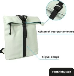 VanEnkhuizen Rolltop Rugzak 9 Liter - Waterafstotend En Thermo Materiaal - Mint -Tas Kortingswinkel 1171x1200 3