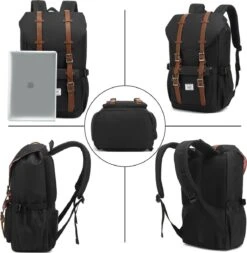 Caliyo Rugzak Unisex Zwart (3014-6) -Tas Kortingswinkel 1172x1200 1