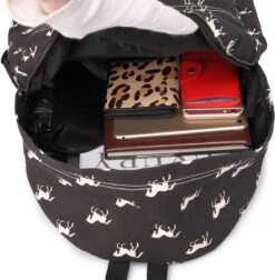 Miss Lulu Rugzak - Schooltas - Schoolrugzak Paarden - Premium Kwaliteit - Zwart (e1401h Bk) -Tas Kortingswinkel 1174x1200 4