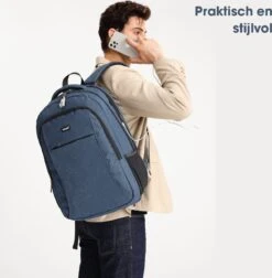 Kono Rugzak XL - Schooltas - 17,3 Inch Laptop Rugtas - Dames/Heren - 36L - Waterafstotend - Blauw -Tas Kortingswinkel 1178x1200 3