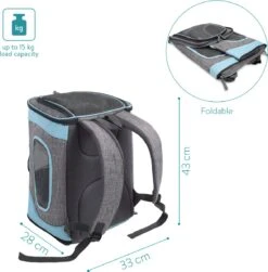 Navaris Rugzak Voor Hond En Kat - Rugzak Voor Vervoeren Huisdier - Huisdieren Draagtas Met Buikriem - 31 X 26 X 40 Cm - Belastbaar Tot 15 Kilo -Tas Kortingswinkel 1179x1200 7