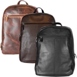 Rugzak Dames Leer Of Rugtas Heren Leer - Zwart Leer - Zwarte Laptop Rugzak Unisex -Tas Kortingswinkel 1191x1200 3