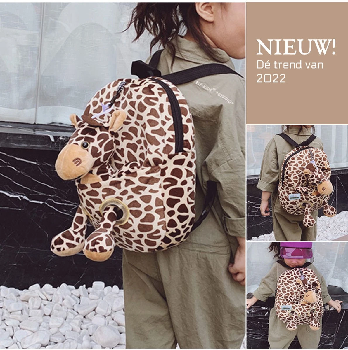 Good Lifehacks Kindertas - Rugzak - Meisje & Jongen - Schooltas - Reistas Kinderwagen - Knuffel Sinterklaas - Speenknuffel - Giraffe 7 Good Lifehacks Kindertas - Rugzak - Meisje & Jongen - Schooltas - Reistas Kinderwagen - Knuffel Sinterklaas - Speenknuffel - Giraffe - Afbeelding 5