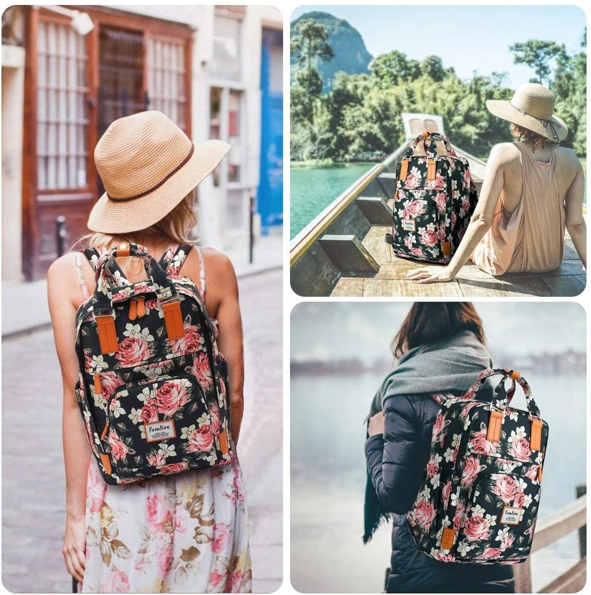 Rugzak Voor Dames, Schoolrugzak Voor Meisjes, Tieners, Dagrugzak Voor Dames, Met 15,6 Inch Laptopvak, Voor Universiteit En Werk 8 Rugzak Voor Dames, Schoolrugzak Voor Meisjes, Tieners, Dagrugzak Voor Dames, Met 15,6 Inch Laptopvak, Voor Universiteit En Werk - Afbeelding 6