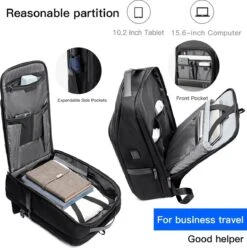 Arctic Hunter Rugtas - Laptop Tas - 15,6 Inch - Waterafstotend - Usb Oplaadstation -Tas Kortingswinkel 1196x1200 4