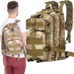 Springos Rugzak | Backpack | Wandelrugzak | Tactical Backpack | 35 Liter | Camouflage | Groen/Camel/Beige -Tas Kortingswinkel 1196x1200 5