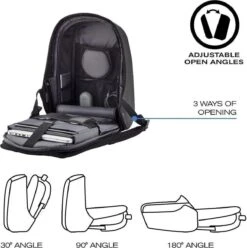 XD Design Bobby Hero Small - Anti-Diefstal Rugzak 11.5 Liter - Zwart -Tas Kortingswinkel 1197x1200 2
