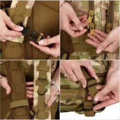 Springos Rugzak | Backpack | Wandelrugzak | Tactical Backpack | 35 Liter | Camouflage | Groen/Camel/Beige -Tas Kortingswinkel 1197x1200 6