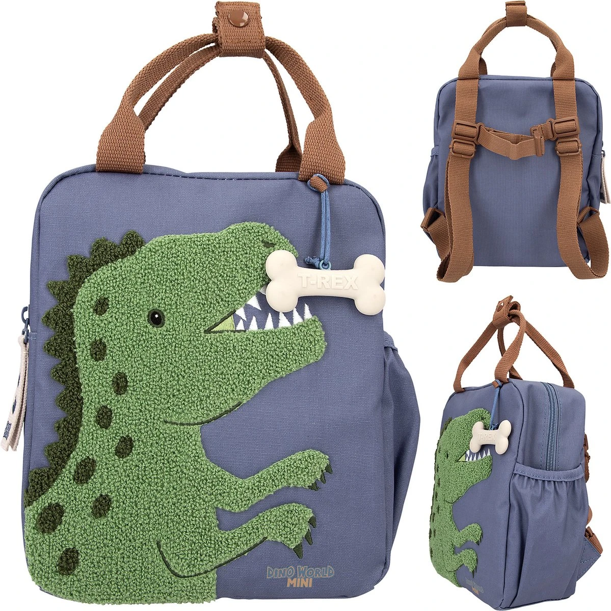Depesche Dino Worldl Kleine Rugzak Blauw DINO MINI 3 Depesche Dino Worldl Kleine Rugzak Blauw DINO MINI