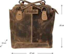 Anti-diefstal Rugtas - Rugzak Dames - Schoudertas Leer - Backpack - Echt Buffelleer - Cognac -Tas Kortingswinkel 1200x1006 1