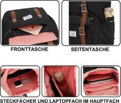 Caliyo Rugzak Unisex Zwart (3014-6) -Tas Kortingswinkel 1200x1021