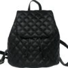 TOUTESTBELLE - Leren Dames Rugzak Quilted Gestikt Ruit Met Extra Vak - Dames - Leer - Zwart -Tas Kortingswinkel 1200x1045 5