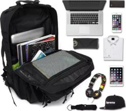 Merkloos Leger Rugzak - 45L - Camouflage - Militaire Tactische Tassen Voor Heren - Voor De Jacht - Voor Trekking - Rugzak - Waterdicht - Bug Out Bag - Airsoft - Khaki -Tas Kortingswinkel 1200x1059 2