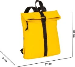 New Rebels Mart Waterafstotende Rolltop Rugzak - Medium - Geel -Tas Kortingswinkel 1200x1073 1