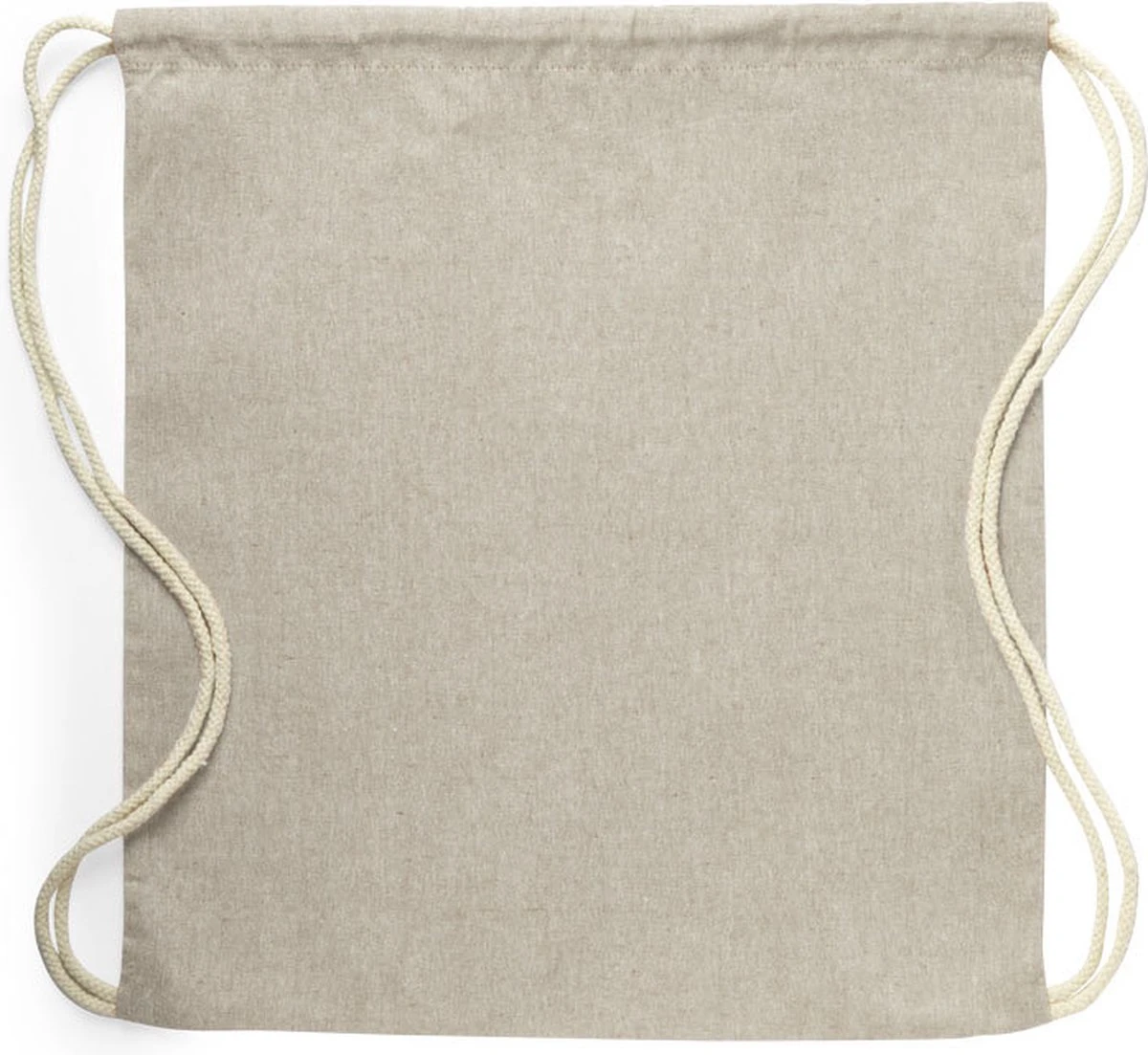 Rugzak Van Gerecycled Katoen - Rugtas - Gymtas - Trekkoord - Beige 3 Rugzak Van Gerecycled Katoen - Rugtas - Gymtas - Trekkoord - Beige