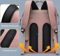 Merkloos Tas Voor Moeders En Vaders Met Uitklapbaar Baby Bedje - Draagbare Box - Rugzak Moeder - Roze - Met Veel Handige Opberg Vakken En USB Oplader - Klamboe - Mummy Bag - Verstelbaar -Tas Kortingswinkel 1200x1113 1