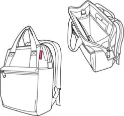 Reisenthel Allrounder R Schouder/ Rugtas - Maat R - 12L - Dots Zwart -Tas Kortingswinkel 1200x1117 2