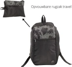 Fana Bags - Opvouwbare Rugtas - Opvouwbaar Rugzak - 20 Liter - Lichtgewicht Rugzak - Zwart