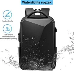 Brandie® - Rugzak - Voor Heren Reistas - Reistas - Schoudertas - Waterdichte Rugzakken - Schooltas - Anti Diefstal - USB Opladen - Heren Zakelijke Reistas Rugzak - 5013 Grootte 12*32*45 Cm - Zwart Upgraden - Gewicht 1.3 Kg -Tas Kortingswinkel 1200x1149