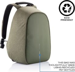 XD Design Bobby Hero Regular - Anti-Diefstal Rugzak 18 Liter - Groen -Tas Kortingswinkel 1200x1155 1