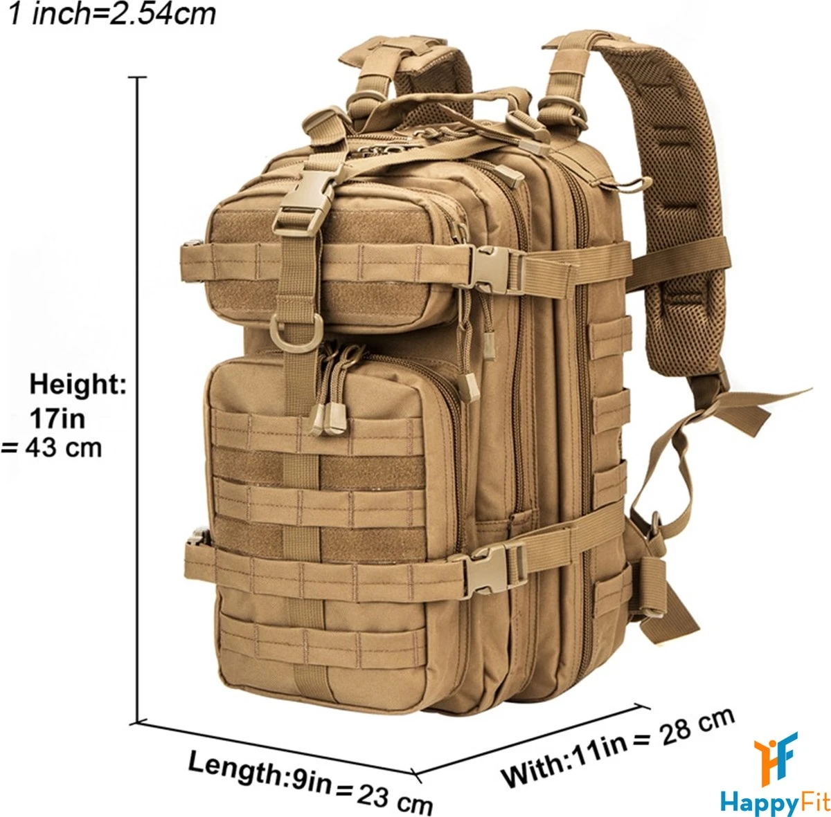 Brandie® - Tactische Rugzak 30L - Hydratatie-compatibele Rugzak - Lichtgewicht - Multifunctioneel - Comfortabel In Gebruik - Voor Buiten Wandelen Kamperen Trekking Jagen - Waterdichte Tas - Zwart 8 Brandie® - Tactische Rugzak 30L - Hydratatie-compatibele Rugzak - Lichtgewicht - Multifunctioneel - Comfortabel In Gebruik - Voor Buiten Wandelen Kamperen Trekking Jagen - Waterdichte Tas - Zwart - Afbeelding 6