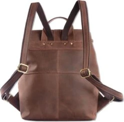 WILD WOODS Leren Unisex Rugzak Met Voorvak - Dames En Heren - Wandel Rugtas - Buffelleer - Vintage Donkerbruin 11 WILD WOODS Leren Unisex Rugzak Met Voorvak - Dames En Heren - Wandel Rugtas - Buffelleer - Vintage Donkerbruin -Tas Kortingswinkel 1200x1182 4