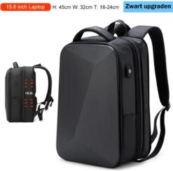 Brandie® - Rugzak - Voor Heren Reistas - Reistas - Schoudertas - Waterdichte Rugzakken - Schooltas - Anti Diefstal - USB Opladen - Heren Zakelijke Reistas Rugzak - 5013 Grootte 12*32*45 Cm - Zwart Upgraden - Gewicht 1.3 Kg -Tas Kortingswinkel 1200x1189